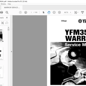YAMAHA YFM350X Warrior Service Manual - PDF DOWNLOAD