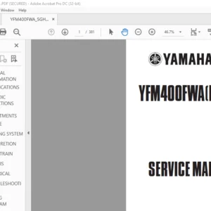 YAMAHA YFM400FWA(M) 2000 5GH3-AE1 Service Manual - PDF DOWNLOAD
