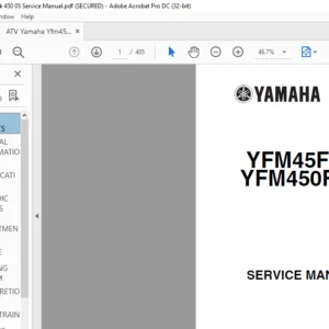 YAMAHA YFM45FAR YFM450FAR 5ND2-AE1 Service Manual - PDF DOWNLOAD