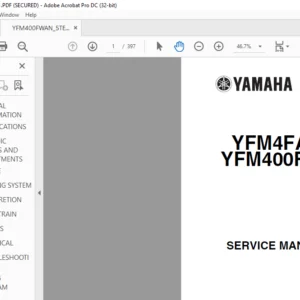 YAMAHA YFM4FAR YFM400FAR 5TE2-AE1 Service Manual - PDF DOWNLOAD