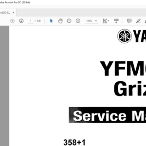 YAMAHA YFM600 Grizzy Service Manual - PDF DOWNLOAD