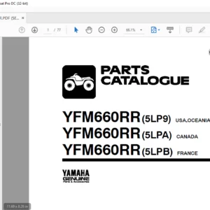 YAMAHA YFM660RR(5LP9) YFM660RR(5LPA) YFM660RR(5LPB) Parts Catalog Manual - PDF DOWNLOAD