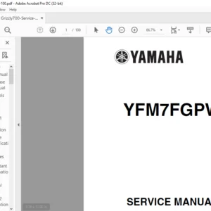 Yamaha YFM7FGPW Service Repair Manual PDF Download