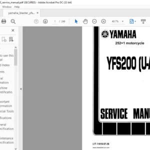 YAMAHA YFS200(U-A) Service Manual - PDF DOWNLOAD