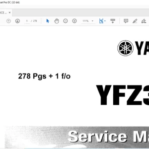 YAMAHA YFZ350 Service Manual - PDF DOWNLOAD