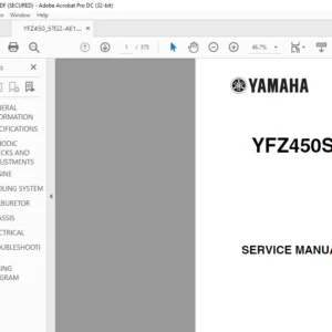 YAMAHA YFZ450S 5TG2-AE1 Service Manual - PDF DOWNLOAD