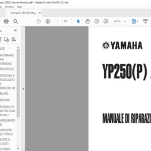 YAMAHA YP250(P) 5SJ2-AL1 MANUALE DI RIPARAZIONE - PDF DOWNLOAD (ITALIAN)