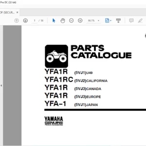 Yamaha YFA1R YFA1RC YFA1R YFA−1 Parts Catalog Manual - PDF DOWNLOAD
