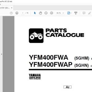 Yamaha YFM400FWA (5GHM) EUROPE YFM400FWAP (5GHN) OCEANIA Parts Catalog Manual - PDF DOWNLOAD