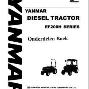 Yanmar EF200H Series Diesel Tractor Onderdelen Boek - PDF DOWNLOAD (Dutch)