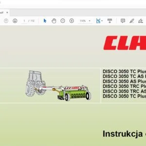 claas DISCO 3050 TC Plus DISCO 3050 TC AS Plus DISCO 3050 AS Plus DISCO 3050 TRC Plus DISCO 3050 TRC AS Plus DISCO 3050 TC Plus FLAPGROUPER Instrukcja obsługi - PDF DOWNLOAD(Polish)
