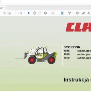 claas SCORPION 7045 7040 7030 Instrukcja eksploatacji Manual - PDF DOWNLOAD(Polish)