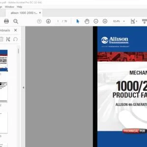 Allison Transmission 1000 & 2000 Product Families 4th Generation Controls MT4007EN Troubleshooting Manual - PDF DOWNLOAD