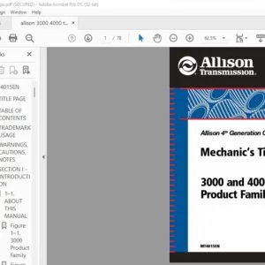 Allison Transmission 3000 & 4000 Product Families (Except 3700 SP) 4th Generation Controls MT4015EN Mechanic's Tips Manual  - PDF DOWNLOAD
