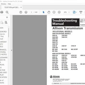 Allison Transmission TS2973EN 3000 & 4000 Electronic Controls Troubleshooting Manual - PDF DOWNLOAD
