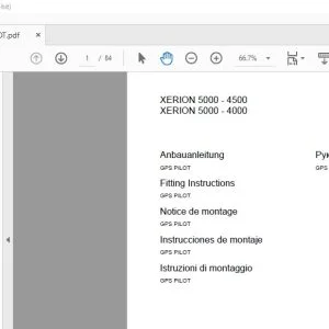 Class Tractor XERION 5000 - 4500  XERION 5000 - 4000  Fitting Instruction Manual _FR DE EN RU