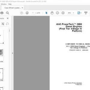 CLAAS 4045 PowerTech™ OEM Diesel Engines (Final Tier 4Stage IV Platform) COMPONENT TECHNICAL MANUAL - PDF DOWNLOAD