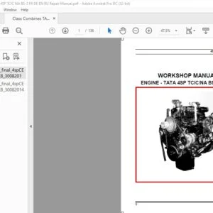 CLAAS 4SP TCICNA CEV BS III ENGINE WORKSHOP MANUAL - PDF DOWNLOAD