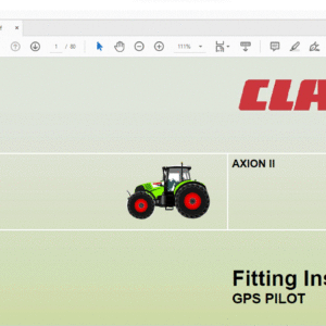 CLAAS AXION II GPS PILOT Fitting Instructions Manual - PDF DOWNLOAD