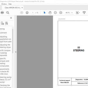 CLAAS Arion 430-410 Diagnostics Repair Manual - PDF DOWNLOAD