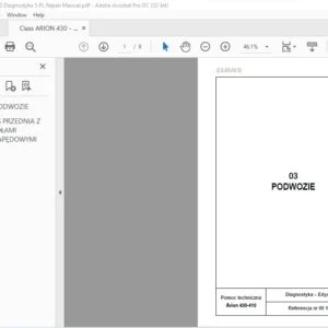 CLAAS Arion 430-410 Podręcznik Napraw Diagnostyka PDF (Polish)