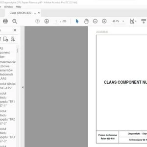 CLAAS Arion 430-410 Diagnostyka Repair Manual - PDF DOWNLOAD