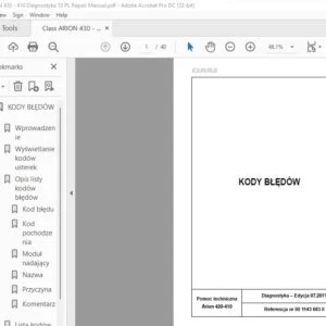 CLAAS Arion 430-410 Diagnostyka Repair Manual - PDF DOWNLOAD(polish)