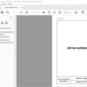 CLAAS Arion 430-410 Naprawa Podręcznik napraw - PDF DOWNLOAD (Polish)
