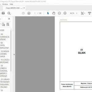 CLAAS Arion 430-410 Naprawa Repair Manual - PDF DOWNLOAD