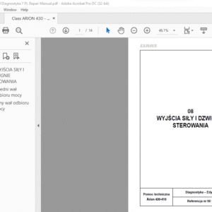 CLAAS Arion 430-410 Podręcznik napraw - PDF DOWNLOAD (Polish)