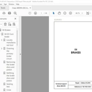 CLAAS Arion 430-410 Repair Manual - PDF DOWNLOAD