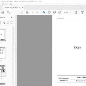 CLAAS Arion 410-430 Service Manual PDF Download