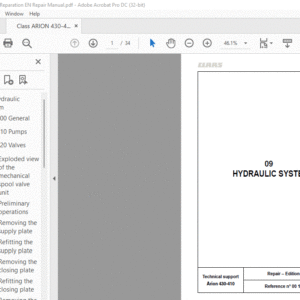 CLAAS Arion 430-410 Repair Manual  - PDF DOWNLOAD
