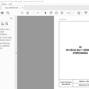 CLAAS Arion 430-410 napraw Podręcznik napraw  - PDF DOWNLOAD(Polish)