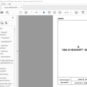 CLAAS Arion 640-510 Diagnostics Repair Manual - PDF DOWNLOAD