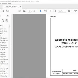 CLAAS Arion 640-510 Repair Manual - PDF DOWNLOAD