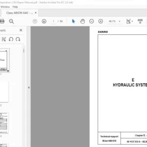 CLAAS Arion 640-510 Repair Manual - PDF DOWNLOAD