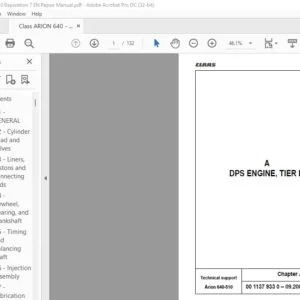 CLAAS Arion 640-510 Repair Manual - PDF DOWNLOAD