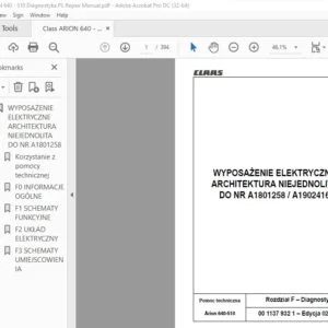 Claas Arion 640-510 Repair Manual - PDF DOWNLOAD