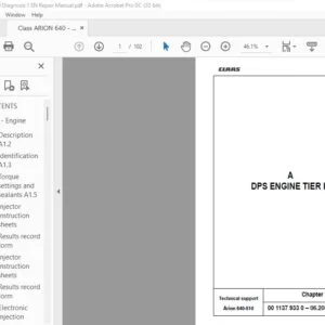 CLAAS Arion 640-510 Repair Manual - PDF DOWNLOAD
