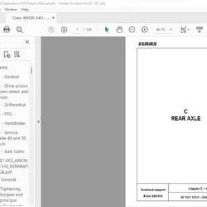 CLAAS Arion 640-510 Repair Manual - PDF DOWNLOAD