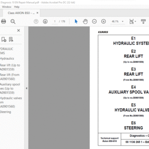 CLAAS Axion 850-810 Diagnostics Repair Manual - PDF DOWNLOAD