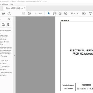 CLAAS Axion 850-810 Diagnostics Repair Manual - PDF DOWNLOAD