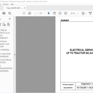 CLAAS Axion 850-810 Diagnostics Repair Manual - PDF DOWNLOAD