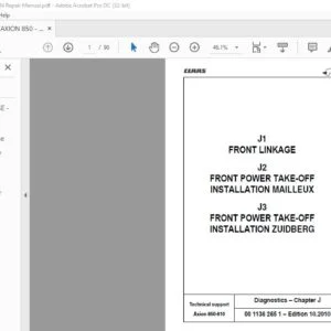 CLAAS Axion 850-810 Diagnostics Repair Manual - PDF DOWNLOAD