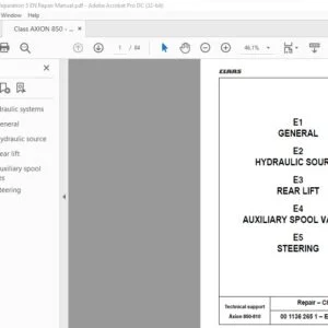 CLAAS Axion 850-810 Repair Manual - PDF DOWNLOAD