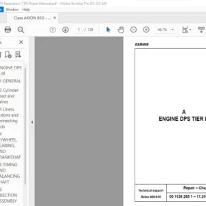 CLAAS Axion 850-810 Repair Manual - PDF DOWNLOAD