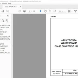 CLAAS Axion 850-810 Repair Manual - PDF DOWNLOAD(Polish)