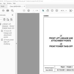 CLAAS  Axion 850-810 Repair Manual - PDF DOWNLOAD