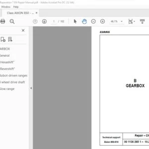 CLAAS Axion 850-810 Repair Manual - PDF DOWNLOAD